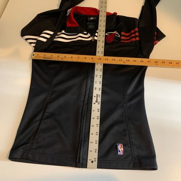 Adidas Jacket Womens S Small Black NBA Miami Heat Full Zip Basketball *READ - Picture 10 of 16